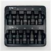 Buffalo Tools TRX-Star - Set di 10 bussole Torx a stella da 1/2 pollici, T20-T70, in acciaio al vanadio resistente, finitura antiruggine, set di attrezzi con vassoio portaoggetti