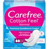 Carefree Salvaslip Cotton Feel Normal Fragranza Fresca 56 Pezzi, Salva slip donna traspiranti, Proteggi slip che si adattano ai movimenti del corpo, Extra morbidezza, Delicati sulla pelle