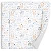 Totsy Baby Materassino fasciatoio 75x72 cm - cuscino neonato in cotone lavabile pieghevole e portatile materasso da viaggio tappetino per cassettiera lavatrice e tavolo 75 x 72 Oeko-Tex Gufi B