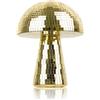 Oversevenls Palla da Discoteca a Specchi Fungo 15 × 18 cm - Mirror Ball per Feste, DJ, Matrimoni, Decorazione Casa (Oro)