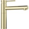 BLANCO ALTA II | Rubinetto da cucina in oro satinato | alta pressione | antiriflusso | cartuccia in ceramica | qualità sicura dell'acqua e risparmio idrico | [4,5 x 23,2 x 22,6 cm)