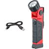 4K5 Tools RA 800 - Lampada a LED, 800 lumen, testa luminosa orientabile, quattro livelli di illuminazione, lampada da lavoro ricaricabile tramite USB-C)