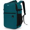 ECOHUB Zaino Ryanair 45x36x20, Zaino da Viaggio per Aereo per Laptop da 15.6 Pollici, Zaino Riciclato Resistente all'Acqua Bagaglio a Mano per Scuola Lavoro e Trekking, 30L-Blu Verde