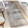 Livabliss Alora Tradizionale Vintage Runner Tappeto | Grigio chiaro, Crema, Marrone | 80x220cm | Corridoio e Cucina | Tessuto a Macchina Poliestere