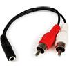 StarTech.com Cavo Adattatore Audio Stereo con presa mini Jack Femmina da 3,5mm a 2 RCA Maschio da 15cm