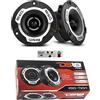 DS18 SET PRO-TWX1 2 super bullet tweeter da 9,60 cm 96 mm di diametro 120 watt rms e 240 watt max 4 ohm da 103 db di sensibilità con profondità 4 cm, a coppia + 3 sticker omaggio