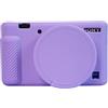 Easy Hood Custodia per Fotocamera Sony ZV-1, ZV1, Custodia ProtettIVa in Silicone con CopriobiettIVo Rimovibile per Fotocamera Digitale Sony ZV 1, Viola