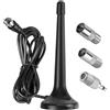 JSMTKJ Antenna Radio Dab Fm Telescopica con Base Magnetica, Antenna FM Radio da Interni per Stereo Case Ricevitore AV Audio Video Sintonizzatore Tuner