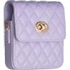 COQUE per la Custodia del Telefono Motorola RAZR 50 Ultra, Elegante Mini Borsa per Telefono + Custodia per Telefono con Cordino-Viola
