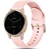 Issinlky Cinturino per Garmin Vivoactive 4S/Venu 2S/Venu 3S/Vivomove 3S, 18mm cinturino silicone morbido per Fossil Donna Gen 6/Fossil Donna Gen 5E/Fossil Q Venture HR Gen 4/Gen 3