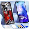 ARSSLY Schermo LCD per Huawei P40 Pro LCD Display per Huawei P40 Pro ELS-NX9 ELS-N04 6,58 Schermo di Ricambio con Telaio Digitizer Touchscreen Assembly + Riparazione Kit (Incell, senza impronta)