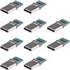 OTOTEC 10 connettori USB 2.0 tipo C maschio a 24 pin con adattatore presa per scheda PCB per saldare modulo di supporto per scheda PCB