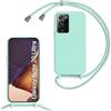 FERLAN Custodia per Samsung Galaxy Note 20 Ultra Cover con Cordino,Menta verde | Custodia con Laccio Collana Tracolla Regolabile Sottile Silicone Morbido TPU Bumper Antiurto AntiGraffio Protettiva Case