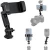 JJC Supporto Universale per Telefono, Adattatore per Smartphone su Fotocamera con Attacco a Slitta Fredda per LED/Microfono Compatibile con iPhone 17 16 15 14 13 Pro Max Galaxy S25 S24 Ultra A26 A56