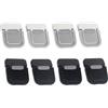 Anlising Mini Supporto per Laptop, 8PCS Supporto Portatile per Tastiera, Alzatina portatile per tastiera, supporto Invisibile per Laptop autoadesivo, per Computer Portatile (Argento, Nero)