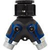 S&M 590290 - Distributore a Y con Ingresso filettato Femmina 3/4 - 1 e 2 uscite Maschio 3/4 | con Chiavi Singole collegare Un Programmatore o Tubi di irrigazione