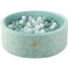 Dodozen Piscina di Palline 90x30cm per Bambino Bambini - Schiuma di Alta qualità - Velluto Super Morbido Senza Palline - Rimovibile e Lavabile - Salvia