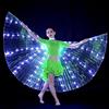 Jokapy Ala di danza del ventre, ali luminose per bambini, chiusura in con aste telescopiche, 2 modalità di controllo della luce LED, ali di farfalla, per Carnevale, palcoscenico, Natale, feste di