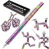 Brinny Penna magnetica per dita giocattolo magnetico Fidget Pen penna a sfera magnetica divertente multifunzione penna magnetica antistress penna a sfera regalo per uomini donne bambini (rosa)