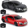 CMJ RC Cars Doppelpack: Offiziell lizenziertes Audi R8 Set in Rot & Schwarz - Perfekt für Rennsportfans & Sammler