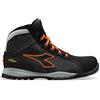 Utility Diadora, Scarpe Antinfortunistiche Unisex, Glove Net Mid PRO S3L FO SR HRO ESD, Colore Asphalt/Orange Fluo, Taglia 44