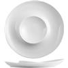 H&H-Selection, set 2 piatti, in porcellana di alta qualità, ø 26,5 cm, bianco, piatti da portata, piatti da presentazione, piatti professionali per ho.re.ca