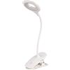 Poly Pool POLYPOOL | PP3114 Lampada Lettura Luce Led Ricaricabile Per Lettura Libro Notturna ClippyLux, Lampada Da Lettura Con Pinza Portatile 20 Led 3 Modalità Luminose, Lampadina Lettura Elettrica Carica USB