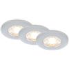 BRILONER Set da 3 Faretti a Incasso a LED 230V, Faretti a LED per il Bagno Ip44, Faretti a Soffitto, Faretti a LED, Faretti da Soffitto a Basso Profilo, Cromatura Opaca