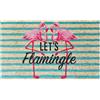 BANZAII TEXTILE INNOVATOR ONLINE Banzaii Zerbino Ingresso Casa in Fibra di Cocco 40x70 cm, Tappeto Porta con Base Antiscivolo, Resistente e Ideale per Interno ed Esterno - Flamingo