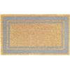 BANZAII TEXTILE INNOVATOR ONLINE Banzaii Zerbino Cocco da Esterno e Interno, Tappeto Antiscivolo 40x70 cm - Border Grigio
