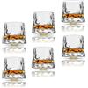 Sthrucrack Bicchieri da Whisky Rotabili a Decompressione - Set Stile Antico da 2 Bicchieri da Bar per Bourbon Scotch Rum (Confezione da 6 con Texture Martellata, 300ml(10oz))