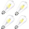 Ankey Lampadine LED Filamento E27 6W, Luce Bianca Fredda 6000K, ST64 Vintage Edison Lampadina, 820LM, Non Dimmerabile, 220-240V, Confezione da 4