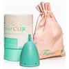 Fema Cup FemaCup Tazza mestruale taglia M (25 - 30 ml) - 100% Made in Germany - Senza BPA - Inodore - Silicone medico - Alternativa a tamponi e bendaggi - Colore turchese