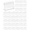 Lepidi 40 pezzi Porta Etichette in Trasparente, mini Porta acrilico da Tavolo per Etichette Prezzi, Espositore da Tavolo, per Uffici, Negozi di Alimentari, Panetterie, 6 x 4 cm