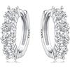 NUJIFFY Orecchini in argento da donna, alla moda, in argento Sterling 925, orecchini a cerchio con onde brillanti, graziosi gioielli fashion dangle drop, regalo di compleanno per uomini, sorelle e