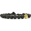 Samsara Bracciale Tibetano Pietra Lavica Regolabile Filo Cotone Cerato Perline Naturali 0,8 mm Chiusura Ottone Accessorio Uomo Donna Stile Shamballa Artigianale Unisex Design Moderno