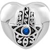 SBI Jewelry Ciondolo portafortuna con occhio di malocchio blu, compatibile con braccialetti Pandora, da donna, portafortuna, per compleanno, anniversario, Misura unica, Rame, Nessuna pietra preziosa