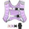 Fragraim Gilet per donne e uomini - 6 kg/8 kg/10 kg/12 kg/16 kg gilet con strisce riflettenti, tasca staccabile per cellulare, ideale per passeggiate, allenamento di forza, corsa, allenamento, cardio