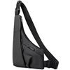 HamdiCo Borsa a tracolla da uomo - Borsa da petto impermeabile antifurto - Borsa a tracolla da uomo Sling Bag leggera multi-tasche - per viaggi escursionismo ciclismo sport - nero