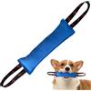 HASLED Giocattolo per Cani a Forma di Salsicciotto 30 cm Blu, Gioco Ultra Resistente in Tessuto Rinforzato con Maniglie per Tiro, Addestramento e Gioco Interattivo