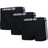 adidas Boxer da Uomo 3 Pezzi in Cotone Traspirante 3-Stripes (Nero XL)