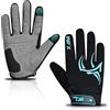 WFX - Guanti da ciclismo a dita lunghe per uomo e donna, guanti touch screen per MTB, strada, BMX e moto, guanti traspiranti antiscivolo imbottiti per ciclismo, fitness e sport all'aperto (Nero, S)