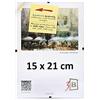 3-B Set di 10 pezzi cornici a Giorno CLIP 15x21 cm (A5) - Portafoto senza cornice con vetro stirene