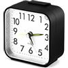 JSMTKJ Sveglia Analogica Silenziosa senza Ticchettio, con Funzione Snooze e Luce, Sveglia Viaggio Allarme Portatile Movimento al Quarzo silenzioso adatta a chi ha il sonno profondo
