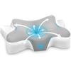 Somirra Cuscino Cervicale per Dormire, Cuscino per Cervicale, Cuscino Ergonomico in Memory Foam Adatto per Dormire su Un Fianco, Sulla Schiena o Sulla Pancia, Federa Lavabile 66x37x9/12cm (Argento)