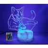HPBN8 Ltd 3D Creativo Gatto Night Light Lamp 7/16 Cambiamento di Colore LED USB Power Telecomando Gift Kids Toys Decor Decorazioni di Natale Regalo di San Valentino Regalo di Compleanno