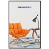 HIGHBATH Specchio da parete rettangolare nero, 50 x 70 cm, specchio da bagno, specchio da trucco con cornice in alluminio, per ingresso, soggiorno, camera da letto, bagno, da appendere orizzontalmente