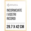 Estancia Cornice in Rovere in Legno 29,7x42 cm (A3) con Vetro Plexi Infrangibile | Cornice Moderna Portafoto Din A3 Rovere
