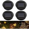 Mineup 4 pezzi Ricambi per Luci Solari, Coperchio di Ricambio Solare 8cm, 1,2V IP44 Luci Solari di Ricambio Superiori, Lampada Solare di Ricambio a LED per Lanterne Solari Fai Da Te
