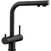 BLANCO FONTAS-S II - Miscelatore monocomando per la cucina con filtro dell'acqua integrato, per acqua potabile fine e ridotta calcare - nero opaco - 526672